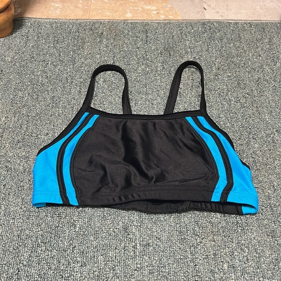 Speedo black  and blue bikini swim top size small - Picture 3 of 8